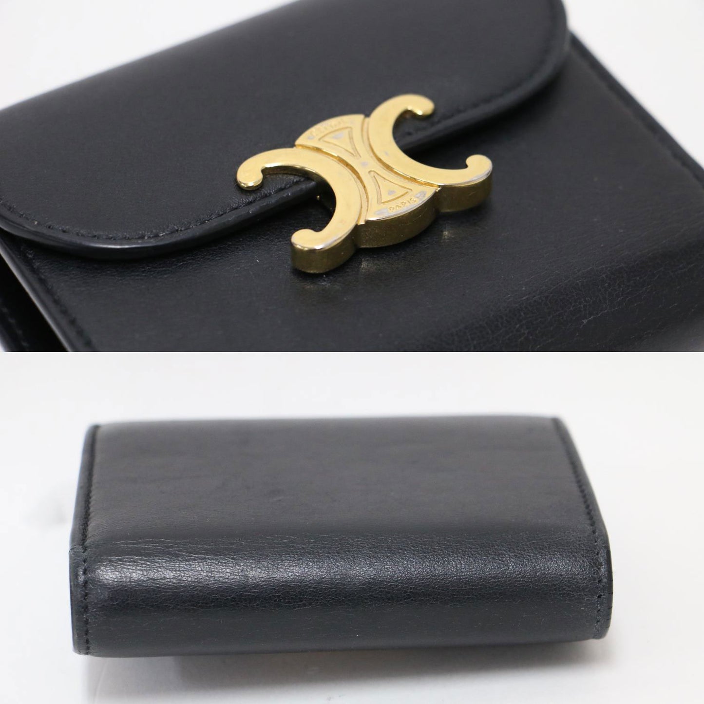 スモール フラップ ウォレット トリオンフ / 三つ折り 財布 金具 レザー