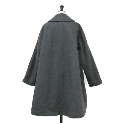 23秋冬 丸襟 メルトン ロング コート RL-C006 / ダブル オーバーサイズ Aライン