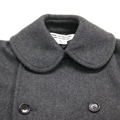 23秋冬 丸襟 メルトン ロング コート RL-C006 / ダブル オーバーサイズ Aライン