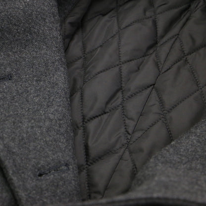 23秋冬 丸襟 メルトン ロング コート RL-C006 / ダブル オーバーサイズ Aライン