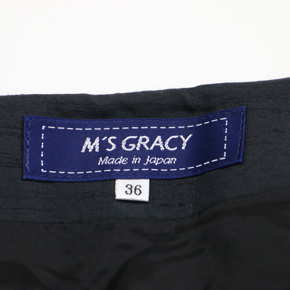 花柄 タック スカート / ミディ丈 フレア