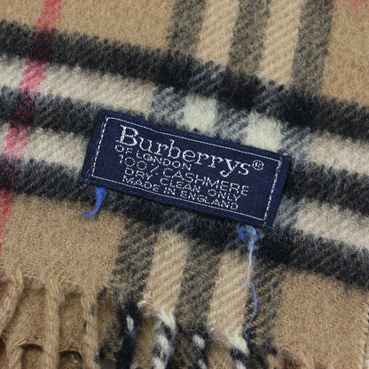 ノバチェック カシミヤ マフラー / ストール フリンジ