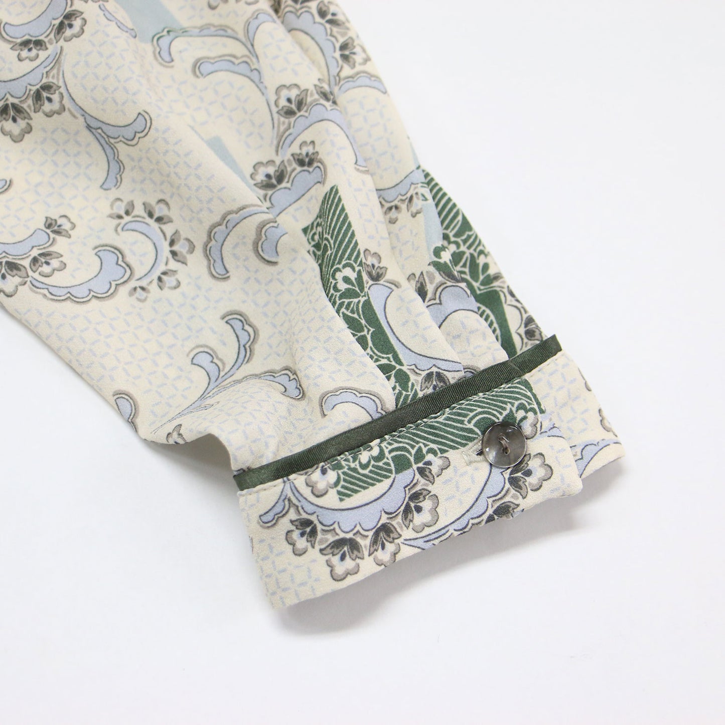 20春夏 ペイズリー プリント ティアード ワンピース / ロング 長袖 ボートネック 花柄