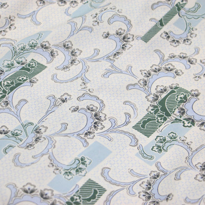 20春夏 ペイズリー プリント ティアード ワンピース / ロング 長袖 ボートネック 花柄