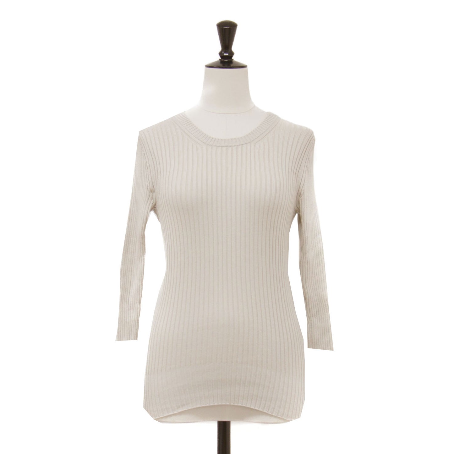 25春夏 コットン リブ ニット / COTTON RIB KNIT プルオーバー 長袖 クルーネック