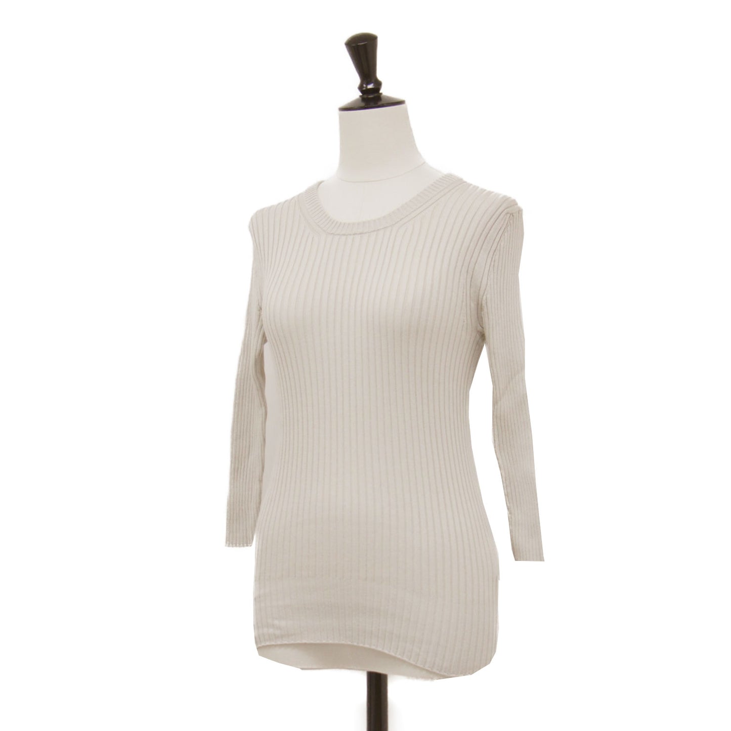 25春夏 コットン リブ ニット / COTTON RIB KNIT プルオーバー 長袖 クルーネック