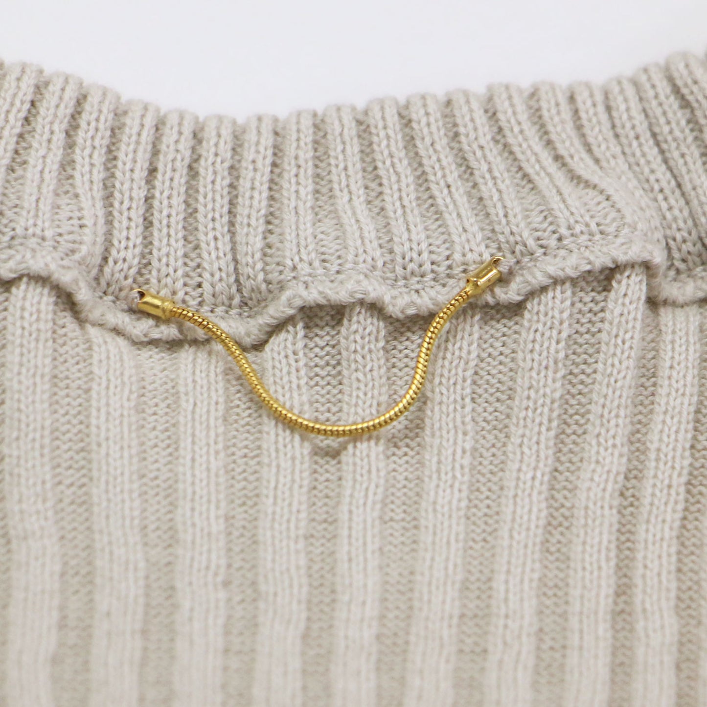 25春夏 コットン リブ ニット / COTTON RIB KNIT プルオーバー 長袖 クルーネック