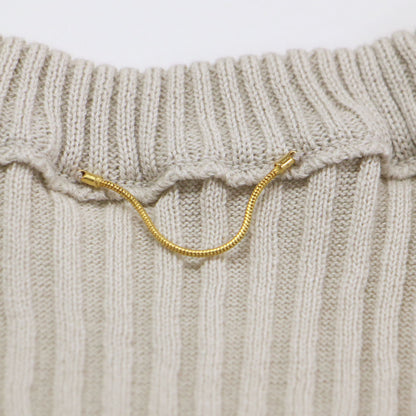 25春夏 コットン リブ ニット / COTTON RIB KNIT プルオーバー 長袖 クルーネック