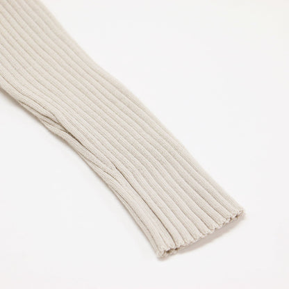 25春夏 コットン リブ ニット / COTTON RIB KNIT プルオーバー 長袖 クルーネック
