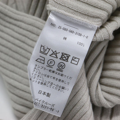 25春夏 コットン リブ ニット / COTTON RIB KNIT プルオーバー 長袖 クルーネック