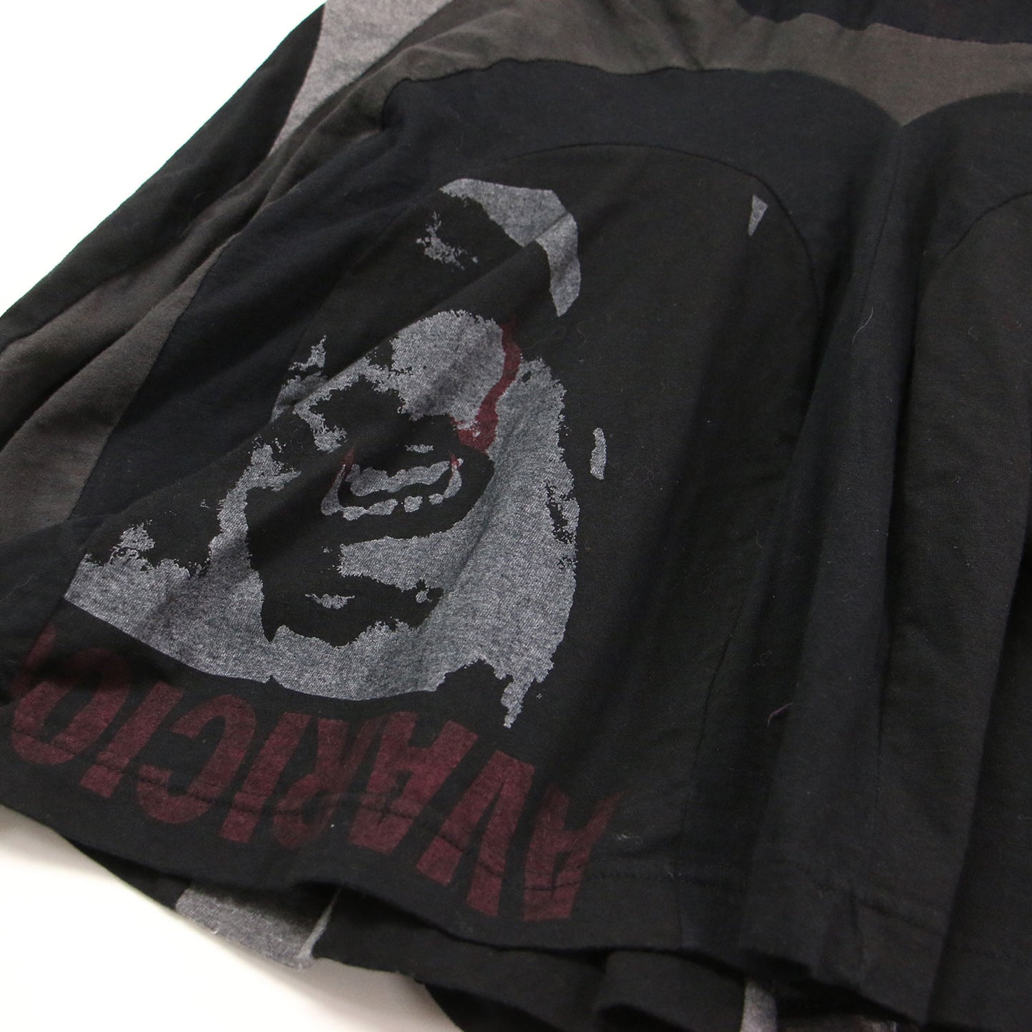 Tシャツ 再構築 ドッキング ワンピース JQ-O017 / ミディ丈 ノースリーブ クルーネック リメイク カットソー素材