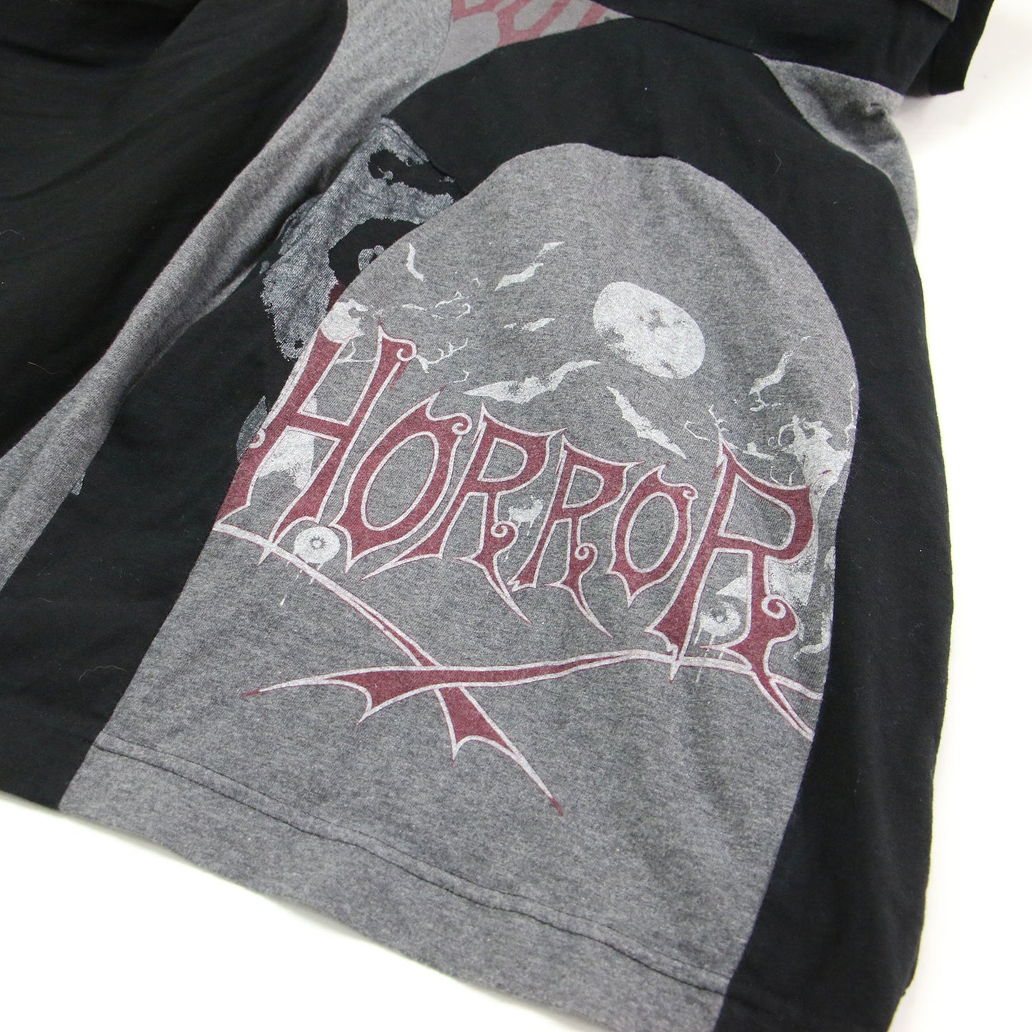 Tシャツ 再構築 ドッキング ワンピース JQ-O017 / ミディ丈 ノースリーブ クルーネック リメイク カットソー素材