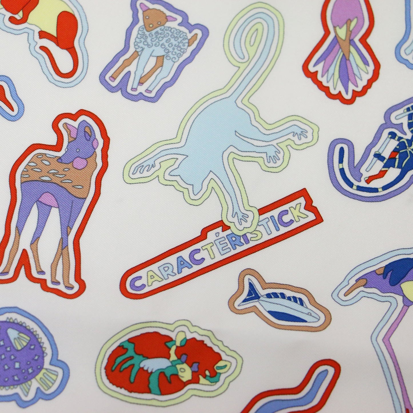 25春夏 カレ45 ガヴロッシュ キャラクテリスティック シルク スカーフ / Caracteristick Detail