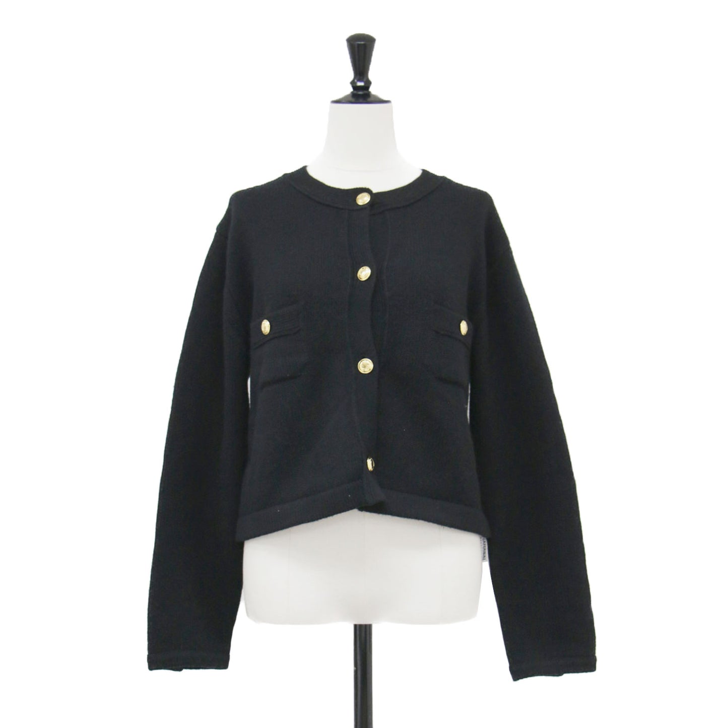 22秋冬 カシミヤ ニット ジャケット / cashmere ブレザー カーディガン ショート丈 クルーネック