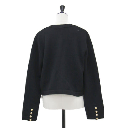 22秋冬 カシミヤ ニット ジャケット / cashmere ブレザー カーディガン ショート丈 クルーネック