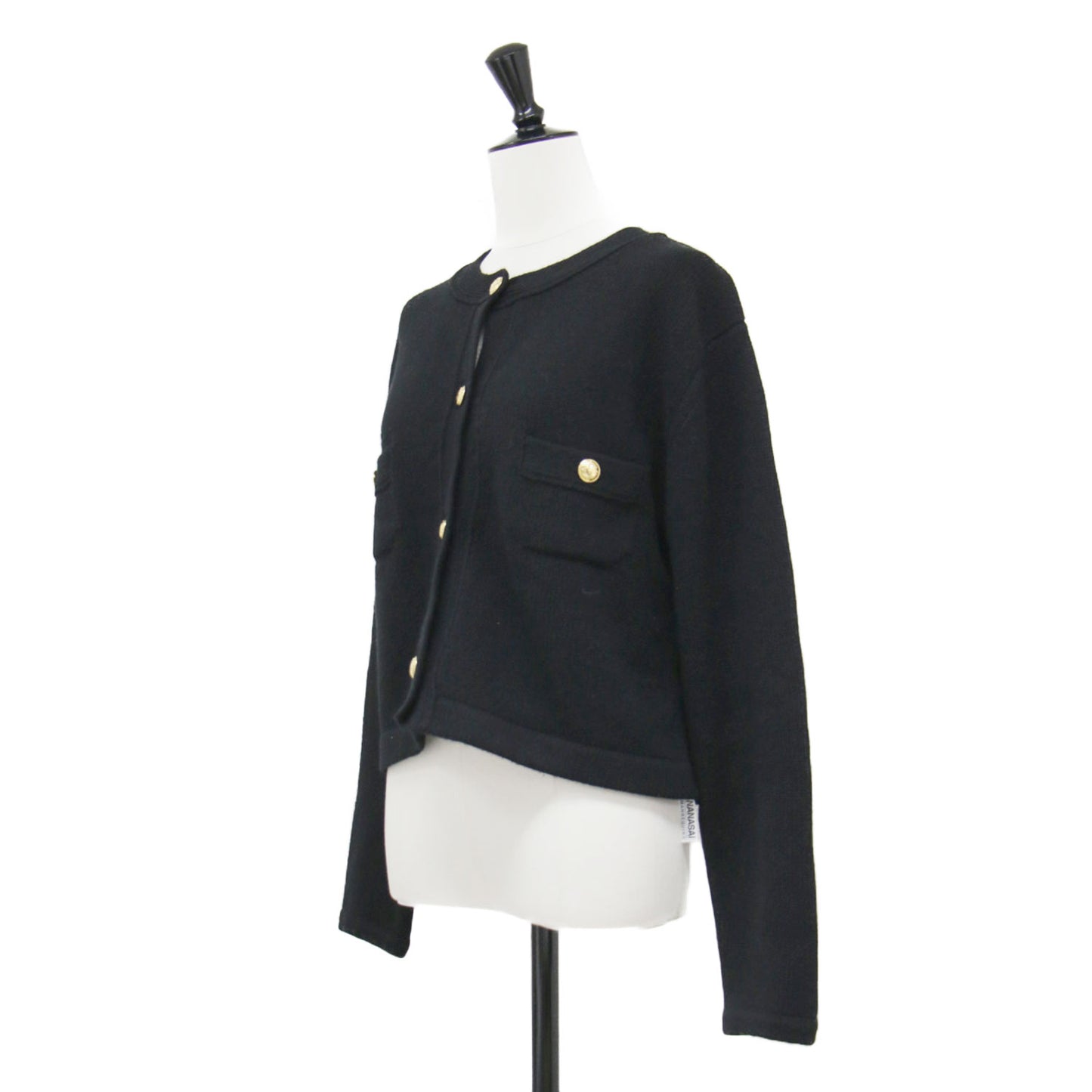 22秋冬 カシミヤ ニット ジャケット / cashmere ブレザー カーディガン ショート丈 クルーネック