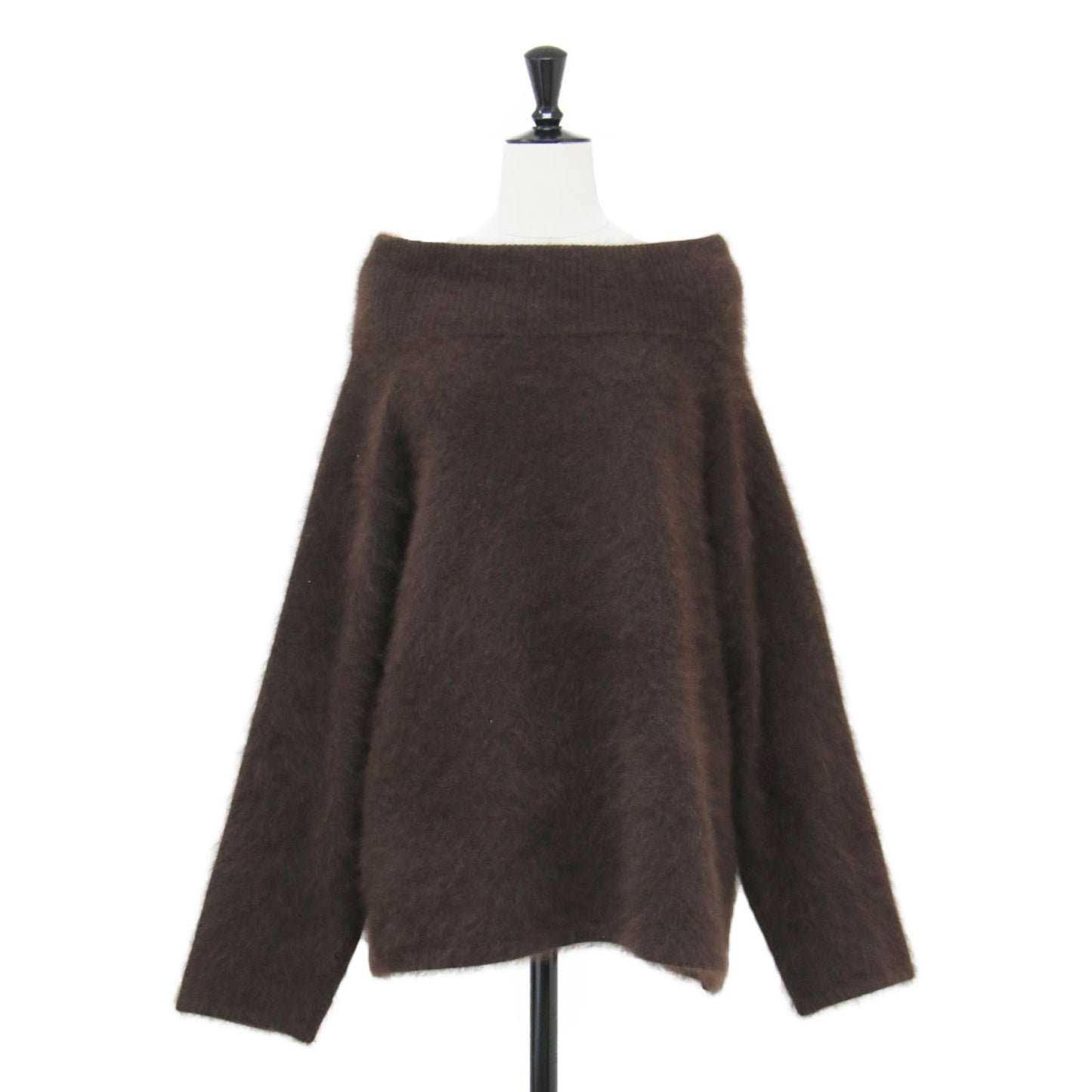 25秋冬 Fur Off Neck ニット / プルオーバー 長袖 オフショルダー ウール