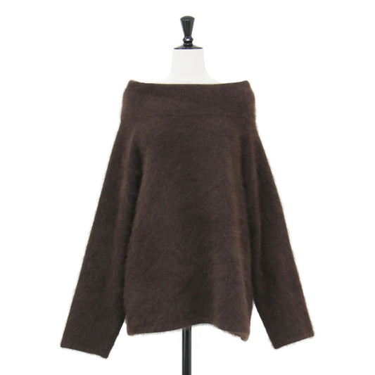 25秋冬 Fur Off Neck ニット / プルオーバー 長袖 オフショルダー ウール