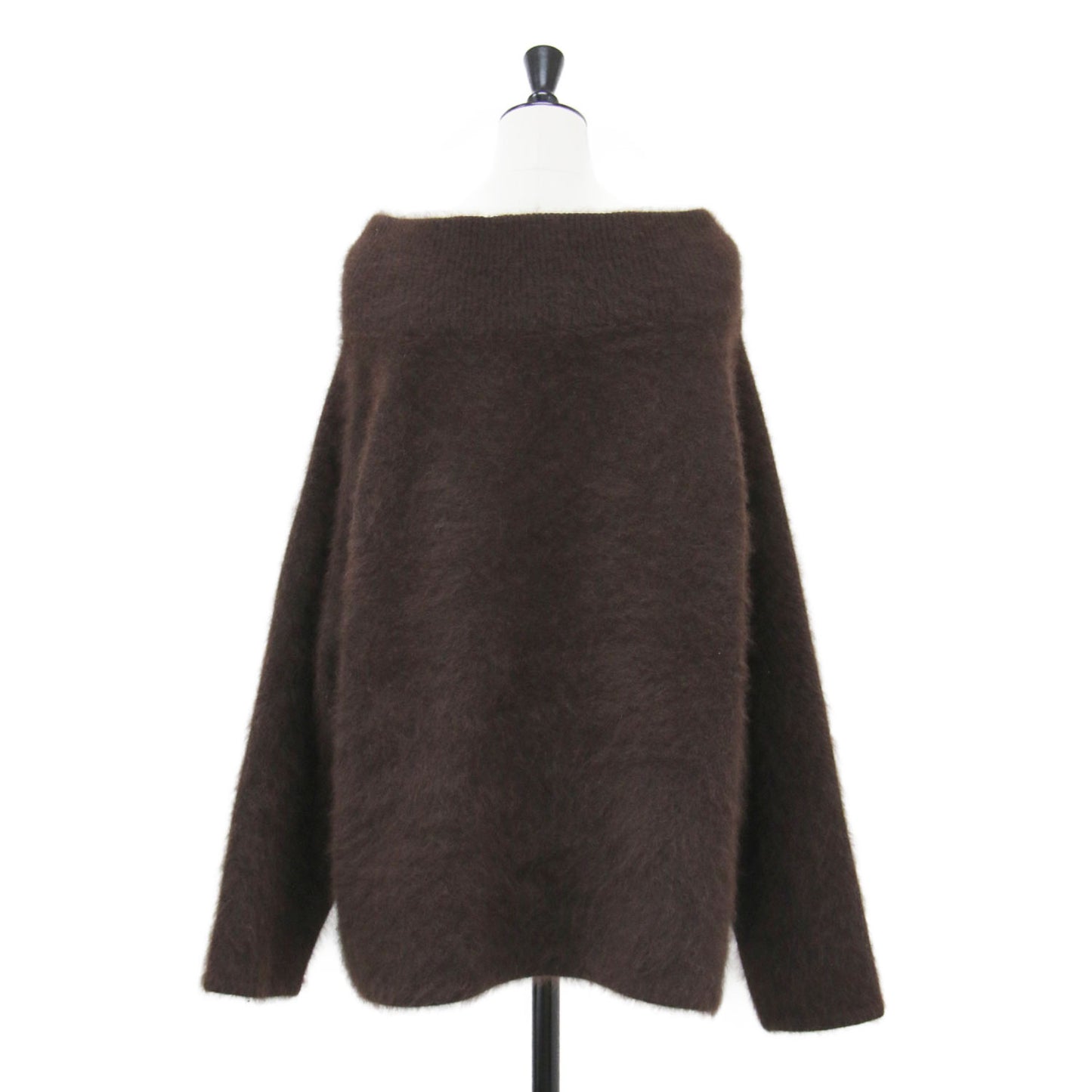 25秋冬 Fur Off Neck ニット / プルオーバー 長袖 オフショルダー ウール