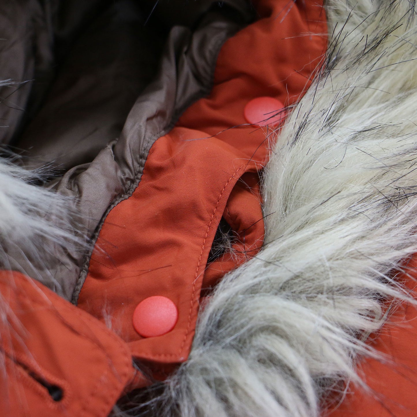 ハスキーコート Women's / ダウン ミドル丈 フード付き フェイクファー ナイロン