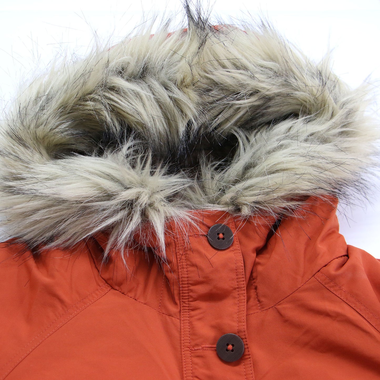 ハスキーコート Women's / ダウン ミドル丈 フード付き フェイクファー ナイロン