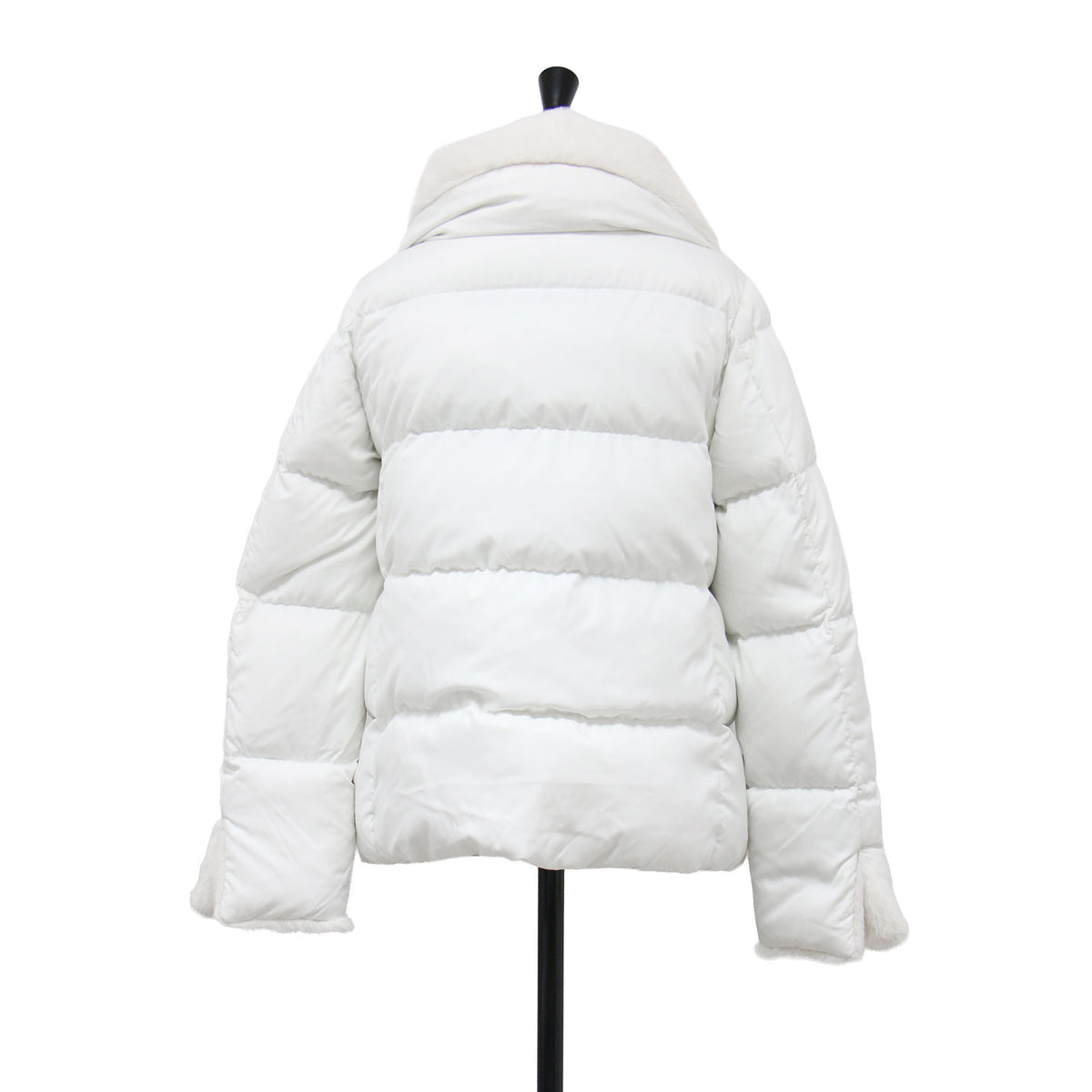 24秋冬 スタンドカラー エコファー付き ダウンジャケット / ARENDELLE BLOUSON PI001949D 12414Z ショート丈 Aライン