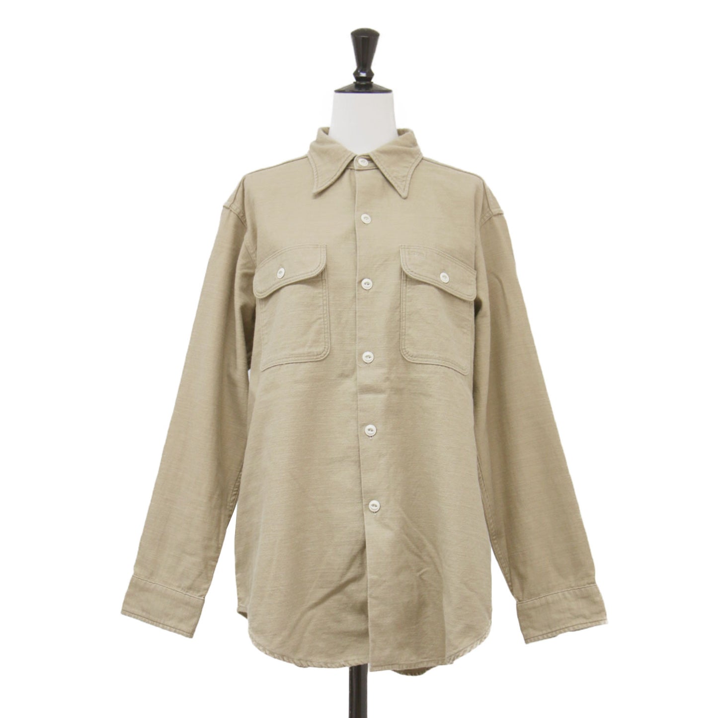 コットン 長袖 ワークシャツ / HAMPTON SH レギュラーカラー ポケット