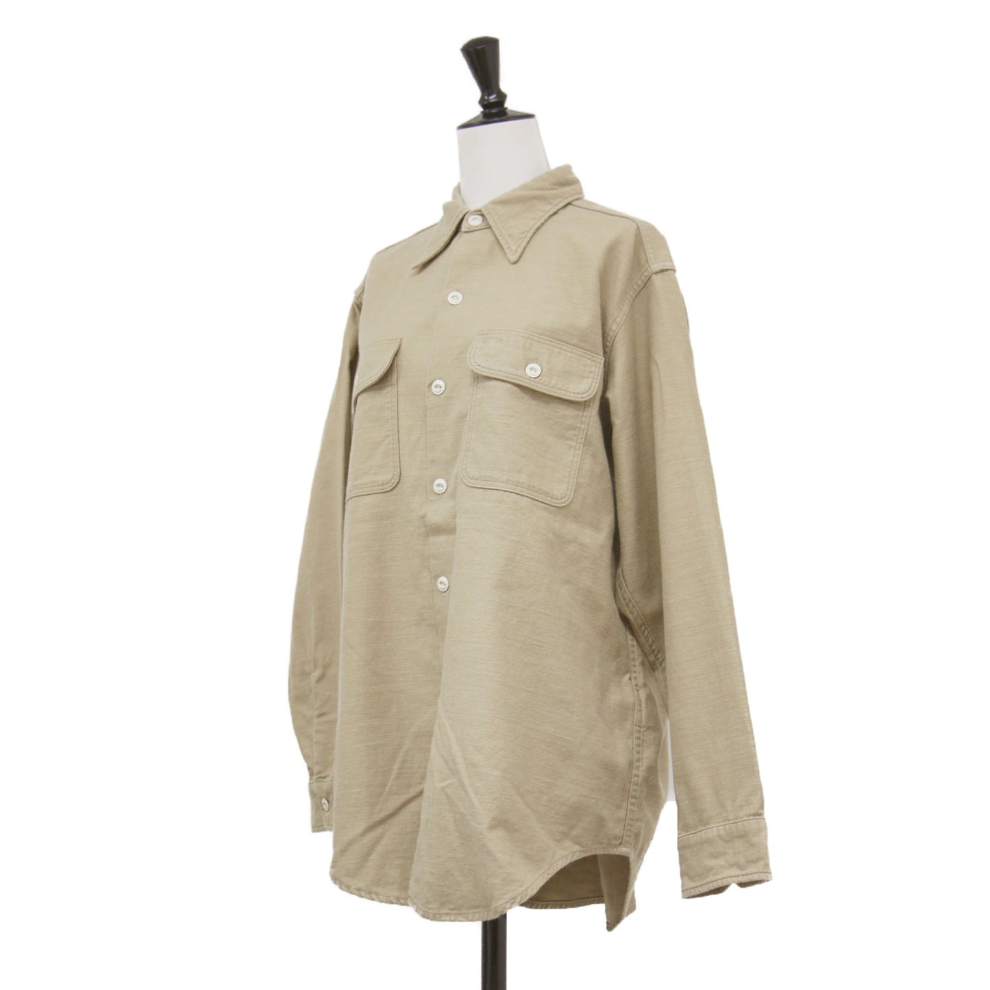 コットン 長袖 ワークシャツ / HAMPTON SH レギュラーカラー ポケット