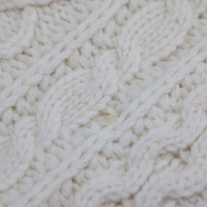 アランニット / プルオーバー クルーネック 長袖 ラグラン ウール ケーブルニット ローゲージ