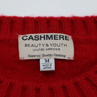 クルーネックカシミヤニット / プルオーバー 長袖 ラグラン ハイゲージ ホールガーメント編み