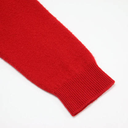 クルーネックカシミヤニット / プルオーバー 長袖 ラグラン ハイゲージ ホールガーメント編み