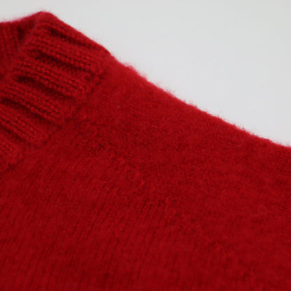 クルーネックカシミヤニット / プルオーバー 長袖 ラグラン ハイゲージ ホールガーメント編み