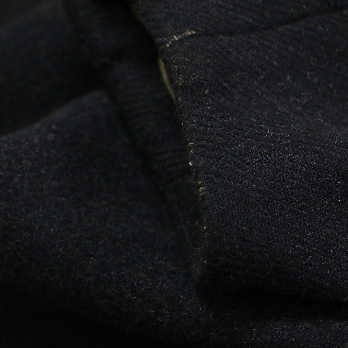 20秋冬 トップメルトンリバー クロップドジャケット / ショートコート 長袖 ワイド ボタンレス ガウン ウール