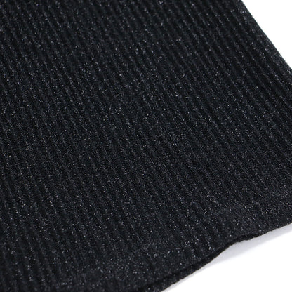 24秋冬 ラメセミワイドイージーパンツ / ストレート シアー ウエストゴム ストレッチ ペチコート付