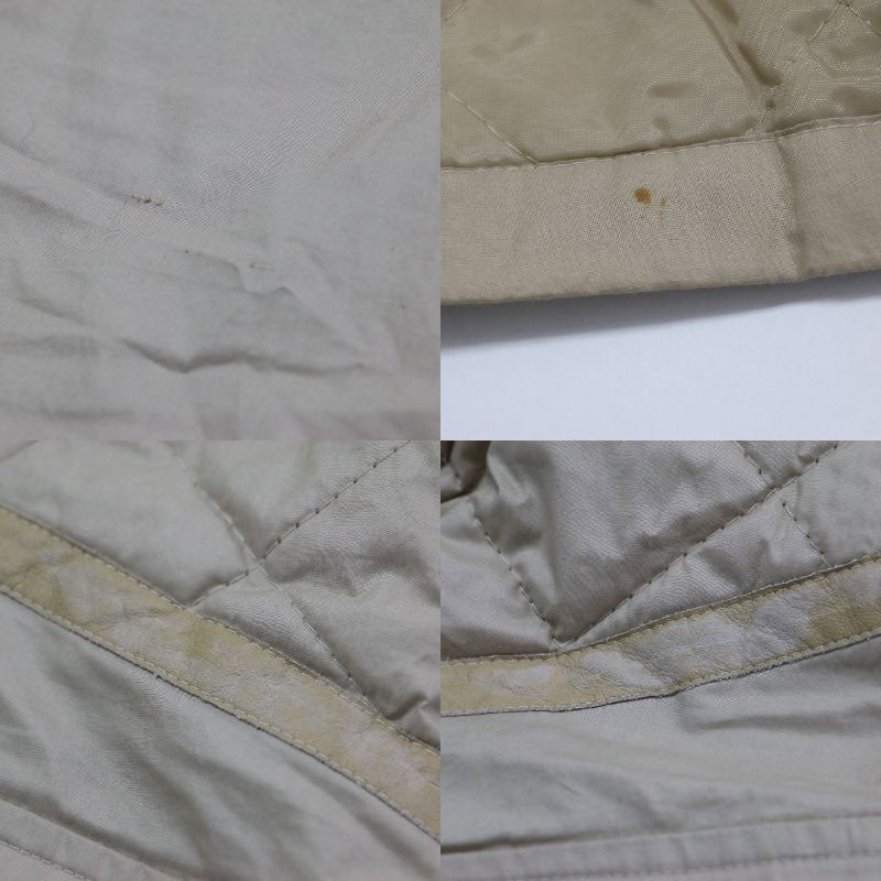 フード付き 中綿 Aラインコート / ジャケット 長袖 ミドル丈 ロゴ 刺繍