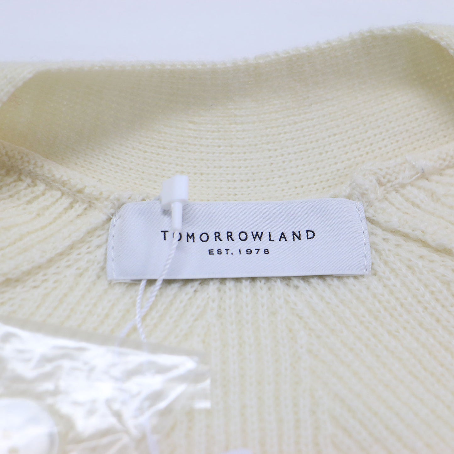 ウール ポリエステル Vネック カーディガン / ニット 長袖 ラグラン チュニック丈 リブ