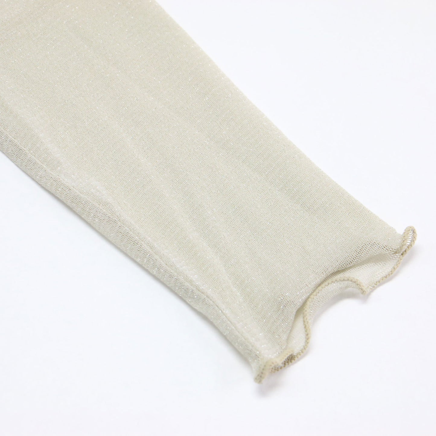 24秋冬 ハイネック ラメ プルオーバー / カットソー 長袖 タートルネック シアー コンパクト