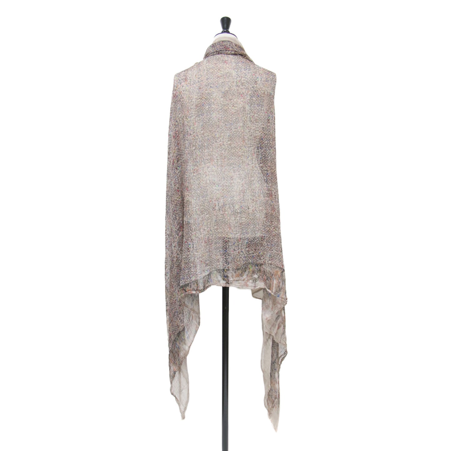 プリント ストール / 大判 薄手 総柄 シルク