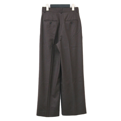 25秋冬 ウール ツータック ワイドパンツ / Sleek Flannel Double Pleat Pant スラックス センタープレス
