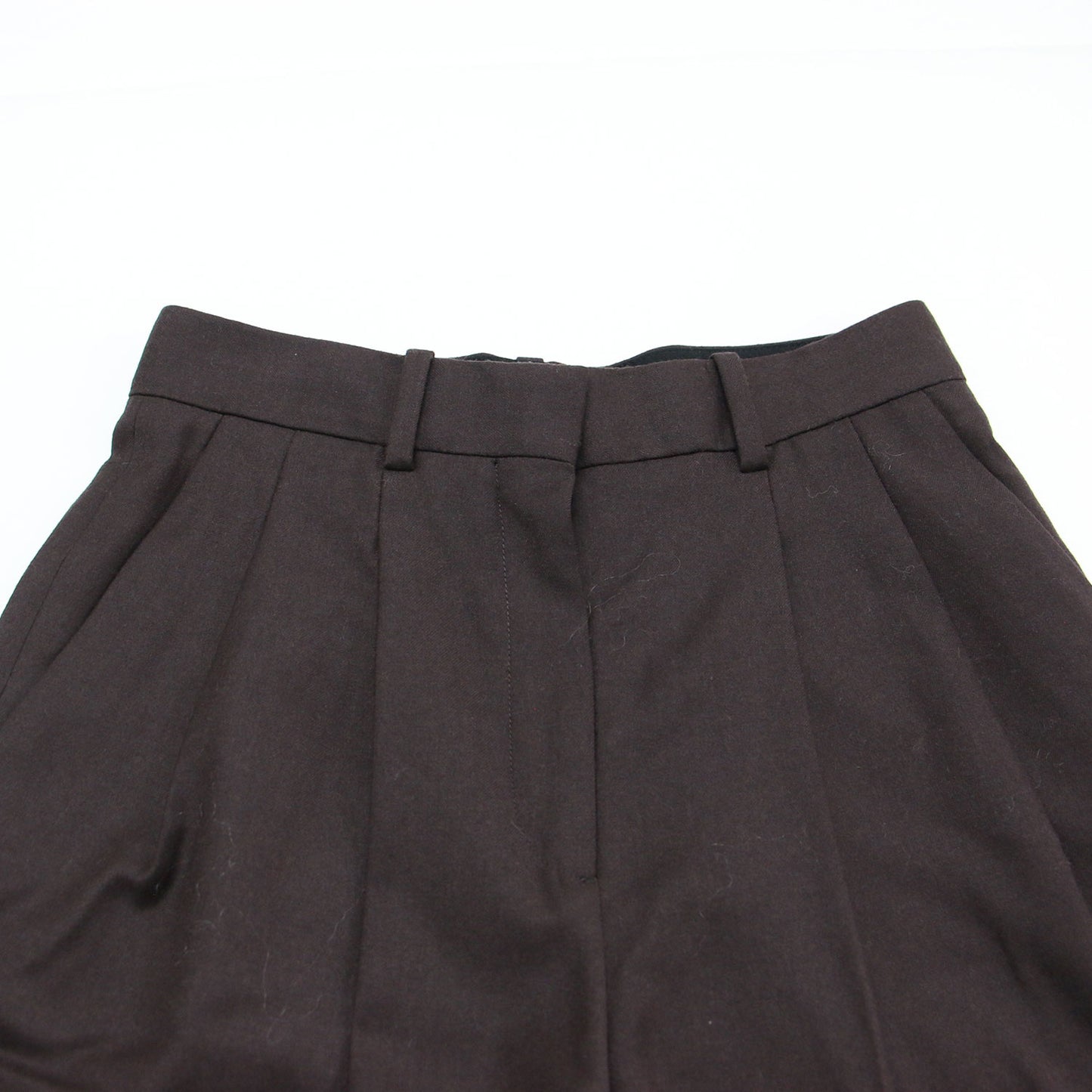 25秋冬 ウール ツータック ワイドパンツ / Sleek Flannel Double Pleat Pant スラックス センタープレス