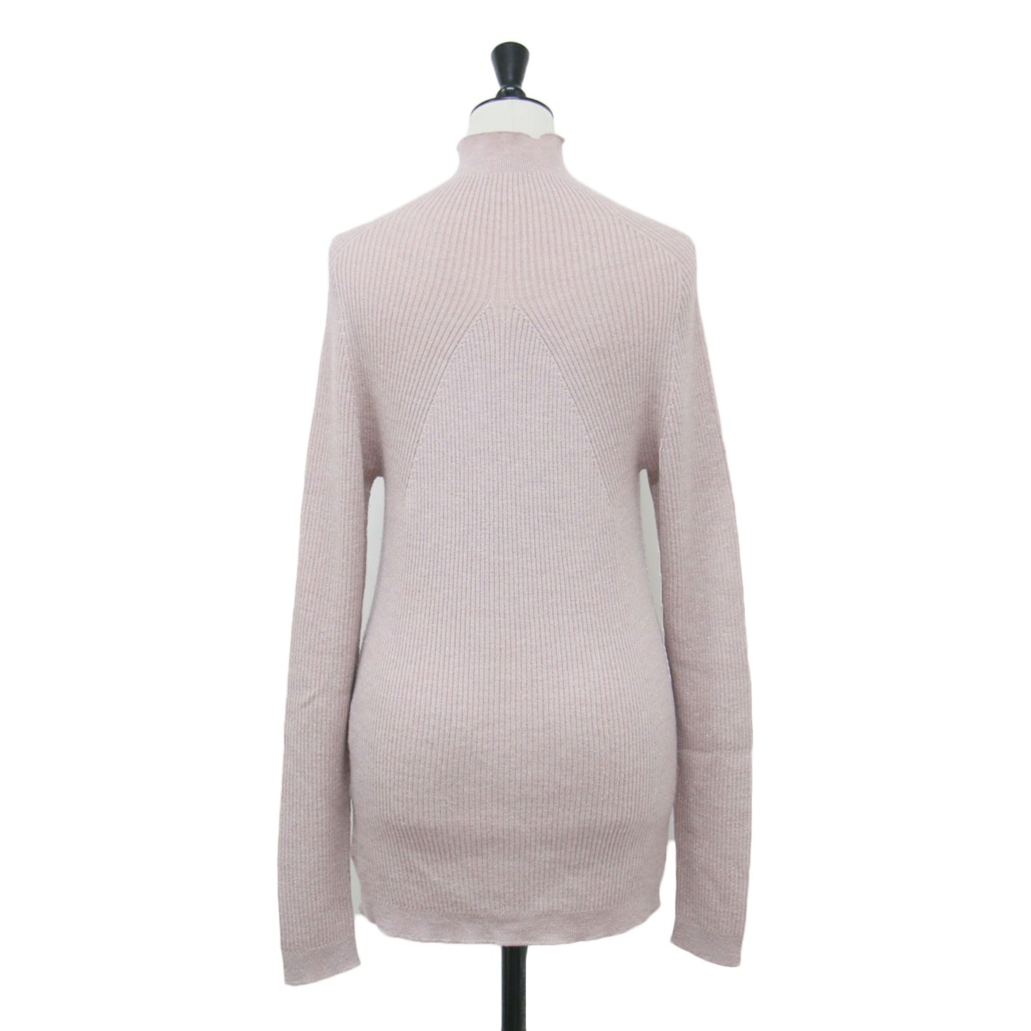24秋冬 ハイネック リブ グリッター プルオーバー / AGING WOOL RIBNATURE TURTLE NECK ニット 長袖 コンパクト ウール