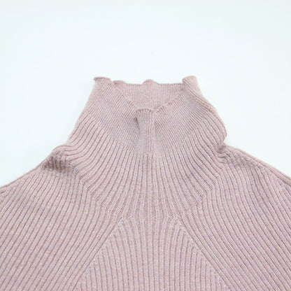 24秋冬 ハイネック リブ グリッター プルオーバー / AGING WOOL RIBNATURE TURTLE NECK ニット 長袖 コンパクト ウール