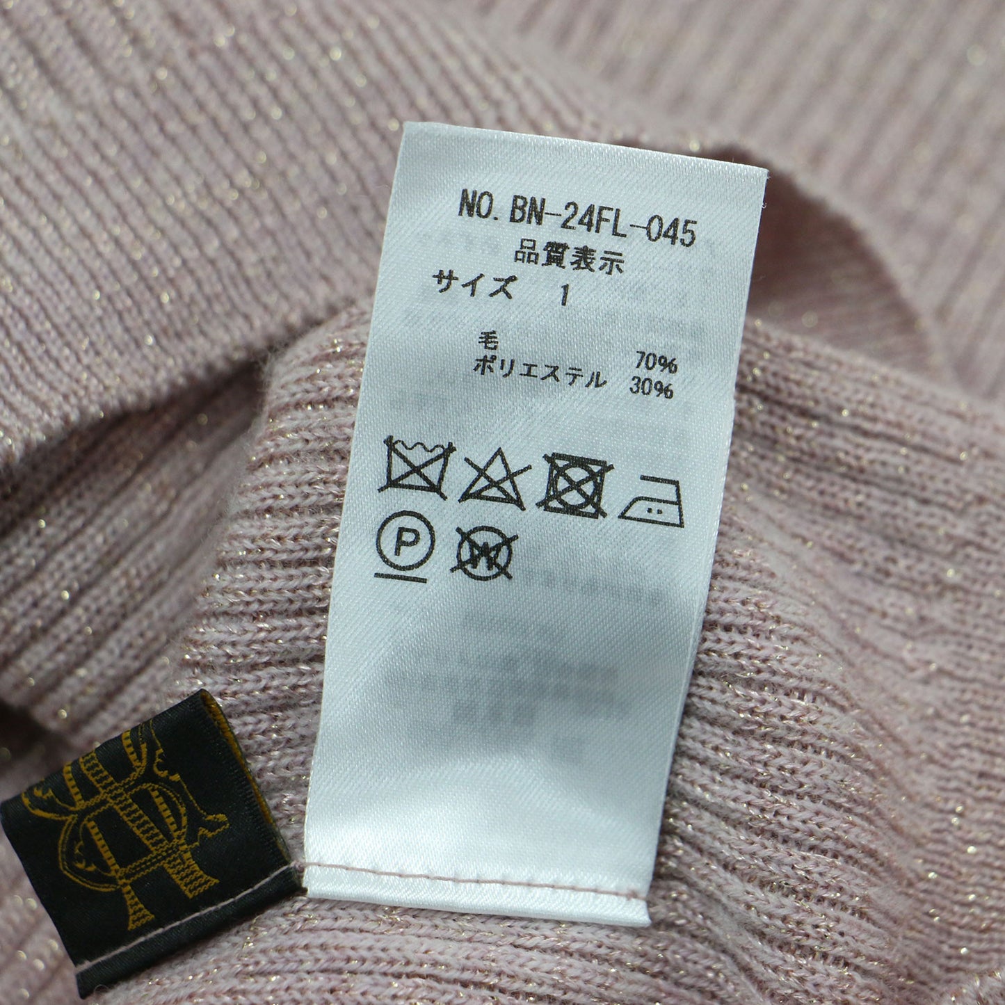 24秋冬 ハイネック リブ グリッター プルオーバー / AGING WOOL RIBNATURE TURTLE NECK ニット 長袖 コンパクト ウール