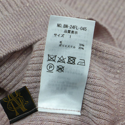 24秋冬 ハイネック リブ グリッター プルオーバー / AGING WOOL RIBNATURE TURTLE NECK ニット 長袖 コンパクト ウール