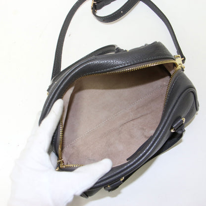 2WAY ミニ ボストン ハンドバッグ / ショルダーバッグ 肩掛け クロスボディ レザー