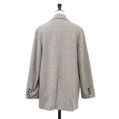 25秋冬 シルク ネップ ツイード シングルジャケット / テーラード 長袖 2B スリット ウール