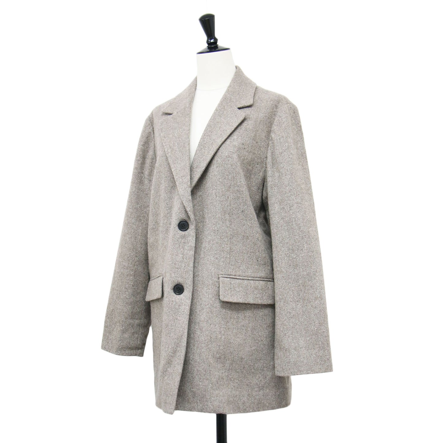 25秋冬 シルク ネップ ツイード シングルジャケット / テーラード 長袖 2B スリット ウール