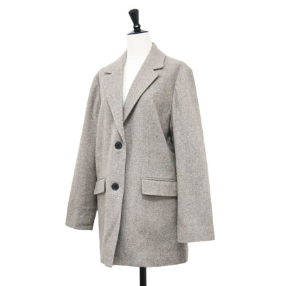 25秋冬 シルク ネップ ツイード シングルジャケット / テーラード 長袖 2B スリット ウール