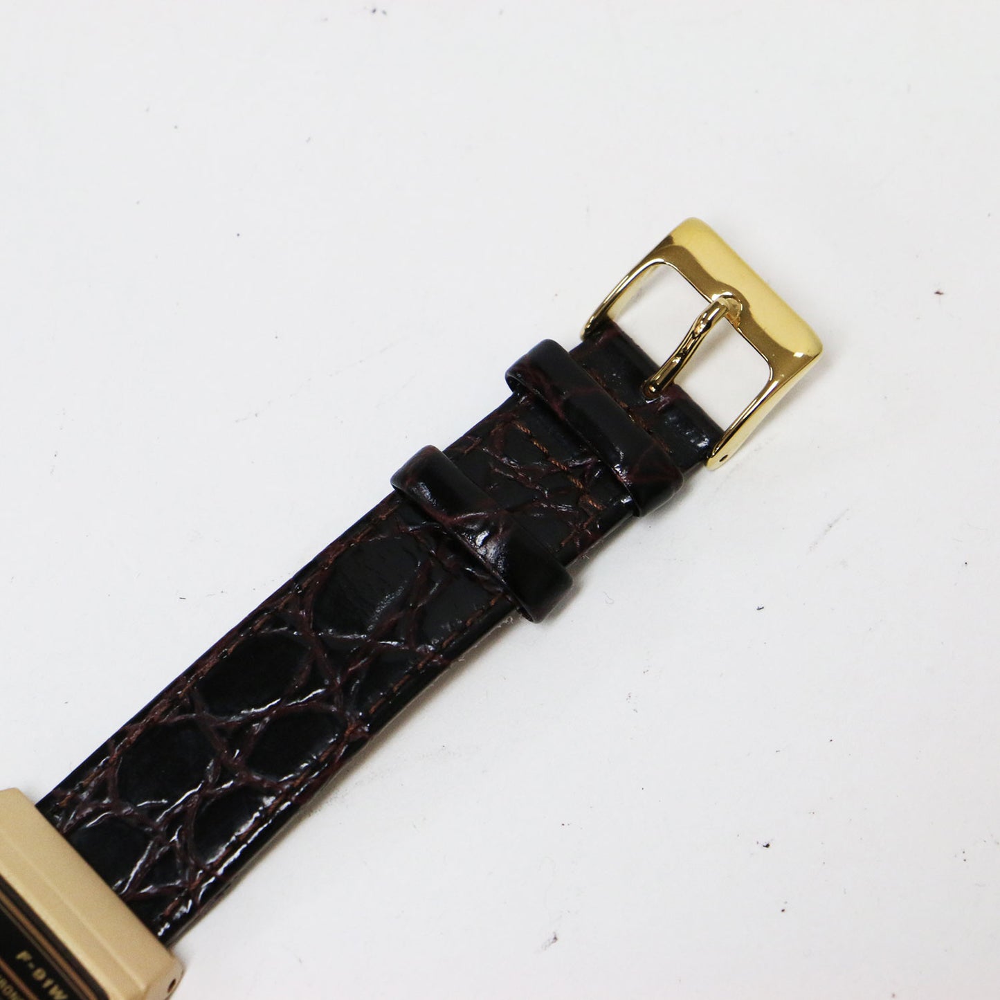 × Deuxieme Classe 別注 デジタル 腕時計 / 型押し レザーベルト メタリック