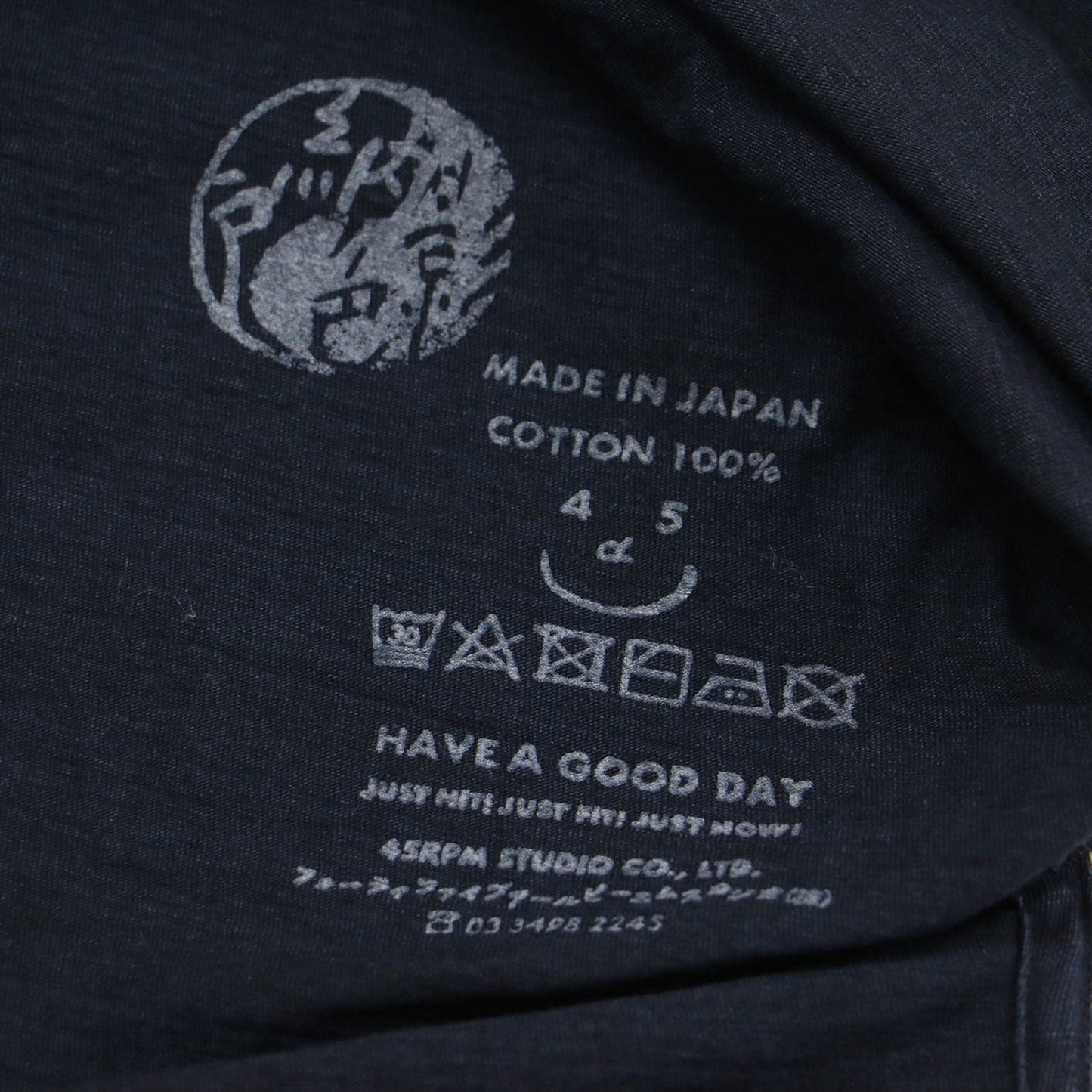 天竺のビッグスリットTシャツ / カットソー 5分袖 クルーネック ワイド コットン